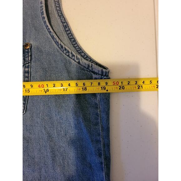 Adobe Rose Denim Western Sleeveless Horse Pearl Snaps Shirt Cowgirl Chic Studs - Picture 7 of 11